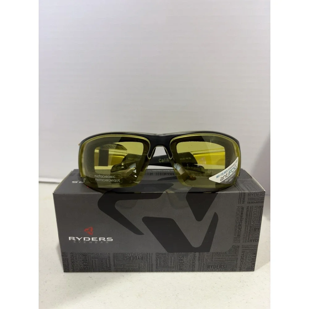 Ryders Caliber Sunglasses Gloss Black Photochromic Anti-Fog NIB R927-002 Rare